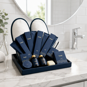 Kit d'articles de toilette jetables personnalisés <span class=keywords><strong>avec</strong></span> logo pour hôtels, ensembles complets d'accessoires de salle de bain pour invités, pour hôtels, complexes hôteliers, voyages et services hôteliers - Product Image 5