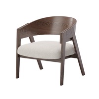 Chaises d'appoint de salon en fourrure d'agneau en laine de mouton de luxe Cadre en bois massif Accoudoir de loisirs Chaises de canapé de salon