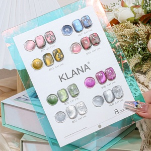 Vernis à ongles gel effet œil de chat Lumière Cosmique 8 couleurs, sans HEMA, gel UV magnétique bicolore, vernis gel œil de chat personnalisable avec logo - Product Image 5