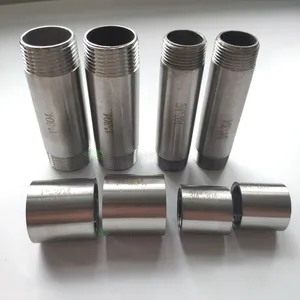 Stainless Steel Pipa Pas SS304 1 Inch X 10Cm Panjang Barrel Nipple