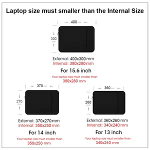Funda para Portátil de 13, 14 y <span class=keywords><strong>15.6</strong></span> Pulgadas, Bolsas para Portátil, Fundas Protectoras - Product Image 6