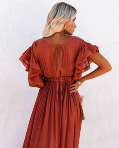 Robes de plage de maternité Sexy d'été, vêtements de <span class=keywords><strong>grossesse</strong></span> décontractés à manches courtes <span class=keywords><strong>pour</strong></span> femmes enceintes, vêtements longs à la mode <span class=keywords><strong>pour</strong></span> femmes - Product Image 6
