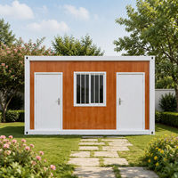 Maison conteneur démontable modulaire en acier préfabriqué, bureau portable, couleur personnalisée, grain de bois