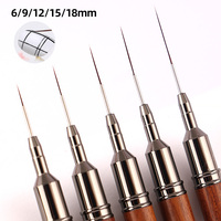 Nouveau produit bois de santal ongles dessin stylo Nail Art Liner brosse Gel vernis bricolage brosse à ongles 6 9 12 15 18mm