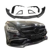 Lèvre de pare-chocs avant en carbone style C218 CLS BB avec aérateur pour Mercedes Benz Classe C 63