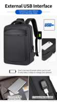 Sac à dos pour ordinateur portable personnalisable, durable, grande capacité, extensible, avec port USB, pour les trajets quotidiens, les voyages d'affaires et le bureau