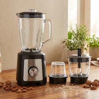 Blender électrique de haute qualité pour hôtel, avec pot en verre de 1,5 L, lames en acier inoxydable, broyeur et hachoir