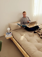 Cadre de lit pliable en bois massif, simple et minimaliste, personnalisé, écologique, pour une utilisation multifonctionnelle, 2026