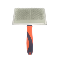 Kit de toilettage pour chiens et chats en acier inoxydable, caoutchouc et plastique avec peigne démêlant et ensemble de brosses écologiques