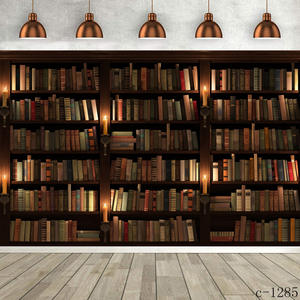 Durable and Unfading Bookshelf Theme Background Paper <strong>Wonderful</strong> Hanging Background <strong>Cloth</strong> for Photo Studio Backdrop - Product Image 3