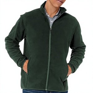 Men's 100% Polyester Full-<b>Zip</b> Polar Fleece Jacket with Zippered Pockets for Cold Outdoor Weather Wear OEM Custom Wholesale - Product Image 5