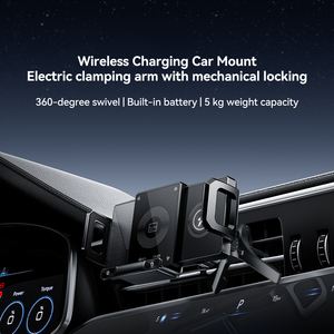 <span class=keywords><strong>Support</strong></span> de chargeur sans fil pour <span class=keywords><strong>voiture</strong></span> avec pince automatique électrique, <span class=keywords><strong>batterie</strong></span> intégrée, rotation à 360° °   <span class=keywords><strong>Support</strong></span> de ventilation rotatif pour <span class=keywords><strong>voiture</strong></span> avec chargeur 15W - Product Image 2