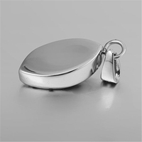 Porta Cenizas para Mascotas de Acero Inoxidable, Lujoso, Moderno, Clásico, Plateado, con Cristales de Imitación en Forma de Lágrima, Ecológico y Hermético