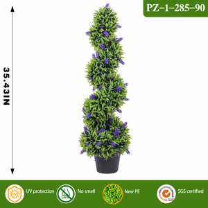 RUOPEI - Árbol Topiario en Espiral <span class=keywords><strong>de</strong></span> Lavanda Artificial, <span class=keywords><strong>Planta</strong></span> Artificial para Decoración <span class=keywords><strong>de</strong></span> Interiores, Exteriores, Hogar, Jardín y Paisaje - Product Image 3