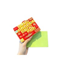 Porte-clés pour étudiant, jouet, breloque de sac, pendentif enfant, clavier en silicone 26 touches, anti-stress, créatif, motif quadrillé, style influenceur