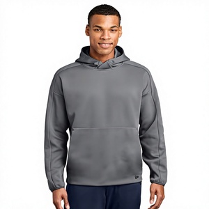 Wholesale Custom Logo <b>Mens</b> Sports Hoodie High Quality Plain <b>Grey</b> Tech <b>Fleece</b> Dry Fit Training Pullover Hooded Sweatshirt - Product Image 1