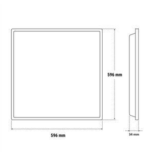 Pannello LED Retroilluminato Beghelli UGR19 62x65cm, Luce da Soffitto Commerciale - Product Image 2