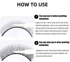 Pegamento Profesional para Extensiones de Pestañas, Líquido, Resistente al Agua, Sin Látex, Secado Rápido, Larga Duración - Product Image 2