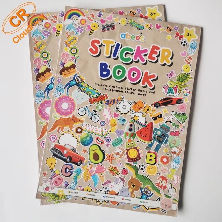 Custom Reusable stickers book Colorful Decor children activity rewards Sticker Printing.