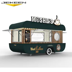 Jekeen Poulet Rôtisserie Grill Rue Mobile Fast Food Trailer Coffee Van Bière Chariot De Crème Glacée