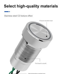YHKJ interrupteur piézoélectrique tactile en métal acier inoxydable IP68 <span class=keywords><strong>bouton</strong></span> de pression tactile étanche 12/16/19/22/30MM - Product Image 2