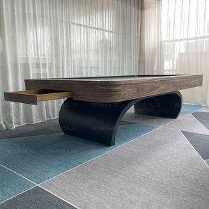 Table de billard de 8 <span class=keywords><strong>pieds</strong></span> ou 9 <span class=keywords><strong>pieds</strong></span> pour adultes, <span class=keywords><strong>jeu</strong></span> de sport <span class=keywords><strong>d</strong></span>'intérieur, nouveau design, aspect élégant, taille personnalisée, <span class=keywords><strong>avec</strong></span> pare-chocs <span class=keywords><strong>élastique</strong></span>s - Product Image 6