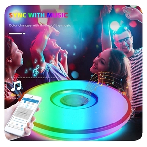 New Smart <strong>Led</strong> Ceiling Changing Light Music <strong>with</strong> Speaker Dimmable 36W*2 Color Pvc Iron Contemporary <strong>Bluetooth</strong> Bulb 70 RGB <strong>Lamp</strong> - Product Image 3