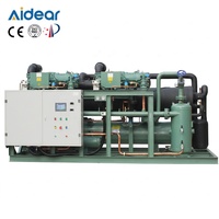 Condensateur refroidi par air Aidear en promotion avec deux ventilateurs pour unité de condensation de chambre froide, bobine de condensation