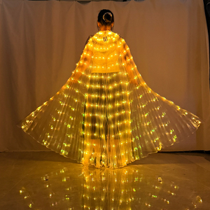 Ailes de papillon lumineuses à LED pour la danse du ventre, costumes de performance, cape lumineuse pour fêtes et festivals, ailes de papillon lumineuses pour mariage - Product Image 4