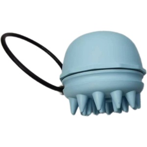 Custom Logo Hair Massage Brush Scalp Silicone Cordless Scalp <b>Massager</b> Shampoo Hair Brush - Product Image 1