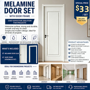 Pintu Masuk Kayu Solid Desain Modern Kustom Produsen untuk Apartemen Hotel Harga Murah untuk Dekorasi Rumah Kamar Tidur - Product Image 1