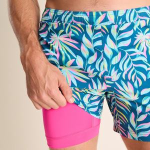 Pantalones Cortos Deportivos de Cintura Alta para Hombre, Forrados, de 3 Pulgadas, para Correr y Entrenar - Product Image 5