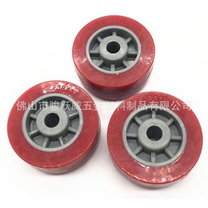 Red Pu Swivel Caster 38X17mm For Furniture Industrial Use Durable Wheel - Product Image 4