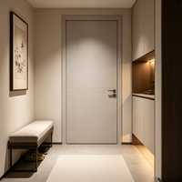 Porte intérieure en PVC massif de 50 mm d'épaisseur, résistante aux rayures, imperméable, multicouche, en bois, pour projets immobiliers