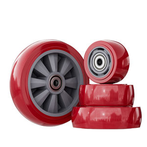 6 Zoll Werkbankrollen Hochbelastbar Edelstahl 304 Polyurethan Schwenkbar mit Bremse Trolley-Rollen - Product Image 6