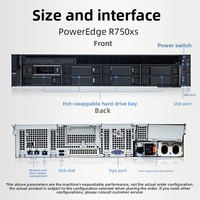 خادم PowerEdge R750xs 2U للتركيب على الرف، معالج Xeon Scalable مزدوج، ذاكرة DDR4، NVMe، تجميع أحمال العمل المختلطة، قابل للتكوين، تم اختباره ومتوفر في المخزون
