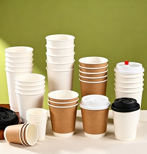 Venta Caliente de Fábrica: Vasos de Papel Desechables para Café de Pared Simple, Impresos a Todo Color, Personalizados, de 8oz-24oz, con Tapa y Funda, Certificación ISO9001 - Product Image 3