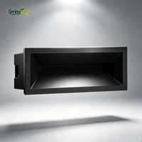 Lumière d'angle LED rectangulaire à profil bas 12W IP65 étanche encastrée pour escaliers, jardin, villa, couloir, décoration