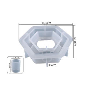 Tubo de ensayo creativo florero resina silicona molde DIY hecho a mano decoración del hogar planta incubadora cemento resina epoxi moldes con tubos de ensayo - Product Image 6