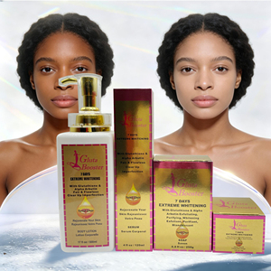 Kit de Soins Éclaircissants pour <span class=keywords><strong>la</strong></span> Peau Marque Blanche – Glutathion & Alpha Arbutine – Exfoliant et Illuminateur – Élimination <span class=keywords><strong>des</strong></span> Imperfections pour Femmes - Product Image 1