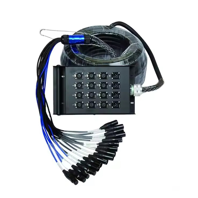 ABCCABLS 16 Channel XLR Audio Snake Cable with Stage Box, OFC Shielded Multi-Channal Audio Snake for Live Sound