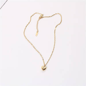 Collana con cuore di diamanti in zirconi placcati oro 18 carati con stella di gioielli di san valentino in acciaio inossidabile - Product Image 4