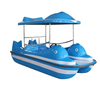 Bateau à pédales touristique - Bateau de divertissement à pédales en fibre de verre pour la navigation aquatique, bateau de croisière pour zones panoramiques