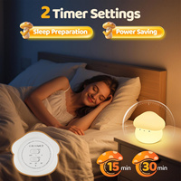 Lampe de nuit pour enfants, en silicone en forme de champignon, lumière de nuit à intensité variable, minuterie, charge USB, décoration de chambre, chambre d'enfant, dropshipping