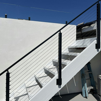 Système de garde-corps en verre pour escalier moderne HIMOWAY METAL, garde-corps en câble d'acier, utilisation en extérieur, clôture de sécurité, installation facile, garantie 5 ans