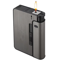 JIAXIN Bestseller transfrontalier – Étui à cigarettes en aluminium moderne, minimaliste et élégant, à 10 compartiments, avec ouverture automatique