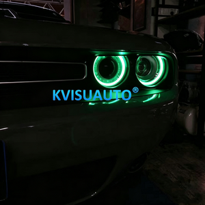 Luci Diurne a LED RGB Multicolore CQL DRL, <span class=keywords><strong>Lampadine</strong></span> per Illuminazione Occhio Demoniaco Rosso RGBW per Dodge Challenger - Product Image 2