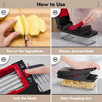 Multifunctionele Handmatige Metalen Keuken Voedselsnijmachine Rvs Pro Mandoline Voor Groenten Fruit Frietjes Uien-Snijder Chopper