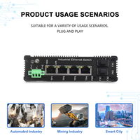 Switch Manajemen Web Cerdas dengan 4 Port LAN 10/100/1000M, 2 Port Fiber 1G, Bandwidth Backplane 12Gbps, Alamat MAC 4K