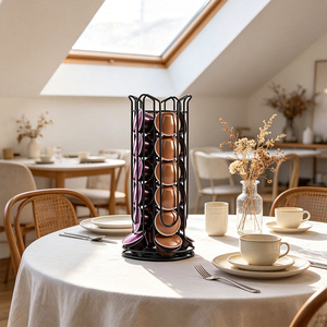Support rotatif <span class=keywords><strong>de</strong></span> luxe en métal pour capsules <span class=keywords><strong>de</strong></span> café et <span class=keywords><strong>sirop</strong></span> <span class=keywords><strong>Nespresso</strong></span> Vertuo, organiseur <span class=keywords><strong>de</strong></span> dosettes pour capsules <span class=keywords><strong>Nespresso</strong></span> Originales - Product Image 2
